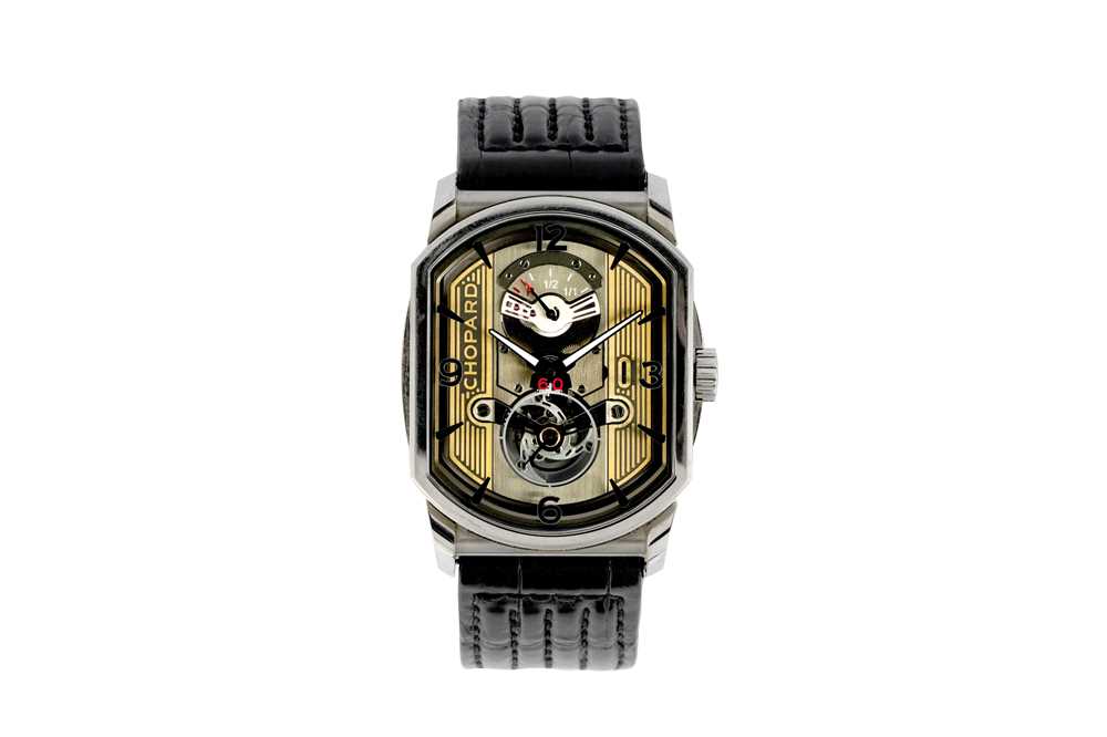 A RARE LIMITED EDITION CHOPARD MEN'S TITANIUM L.U.C. TOURBILLON WRISTWATCH WITH POWER RESERVE