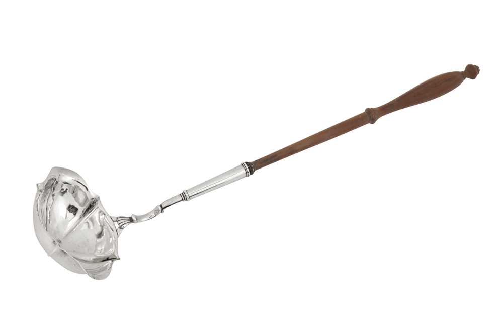 A rare George II Channel Islands silver punch ladle, Guernsey circa 1740 by Guillaume Henry (active 1720-67)