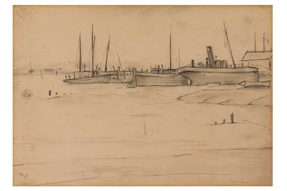 L.S. LOWRY, R.A. (BRITISH, 1887-1976) Rhyl Harbour