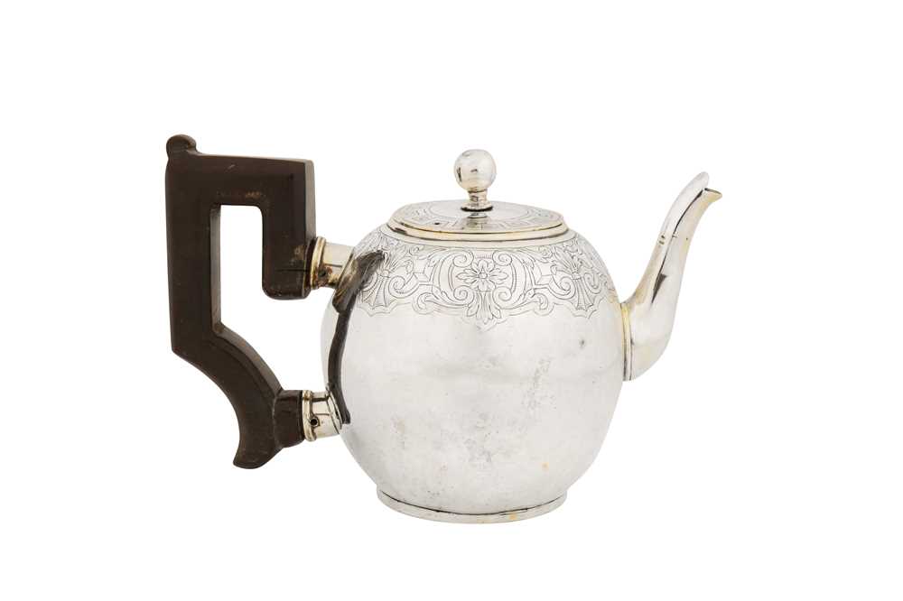 An extremely rare early 19th century Maltese silver teapot, Valetta circa 1800 by Vincenzo Said (reg. 1800)