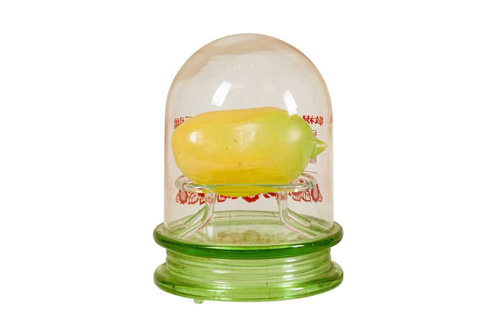 A Chinese Mango Shrine – Glass, a glass mango from the early years of the Cultural Revolution