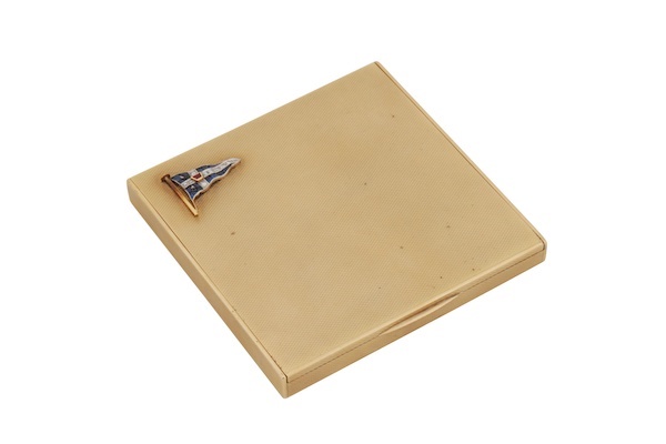 A George V 9 carat gold cigarette case, Birmingham 1937 by William Neale