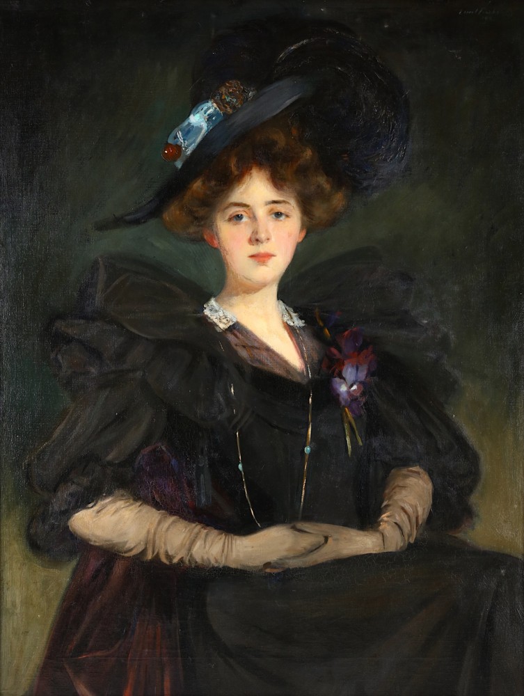 Clare Sheridan portrait oil on canvas Emil Fuchs