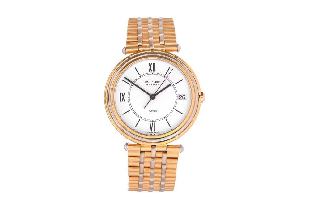 A Van Cleef & Arpels men's 18k Yellow Gold Quartz bracelet watch,