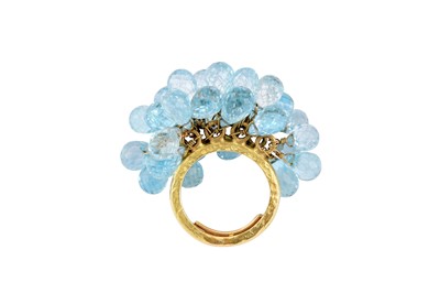 From the Private Collection of the late Jackie Collins | A blue topaz dress ring