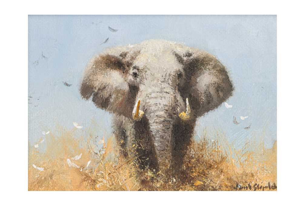 DAVID SHEPHERD, C.B.E. (BRITISH, 1931-2017) Elephant