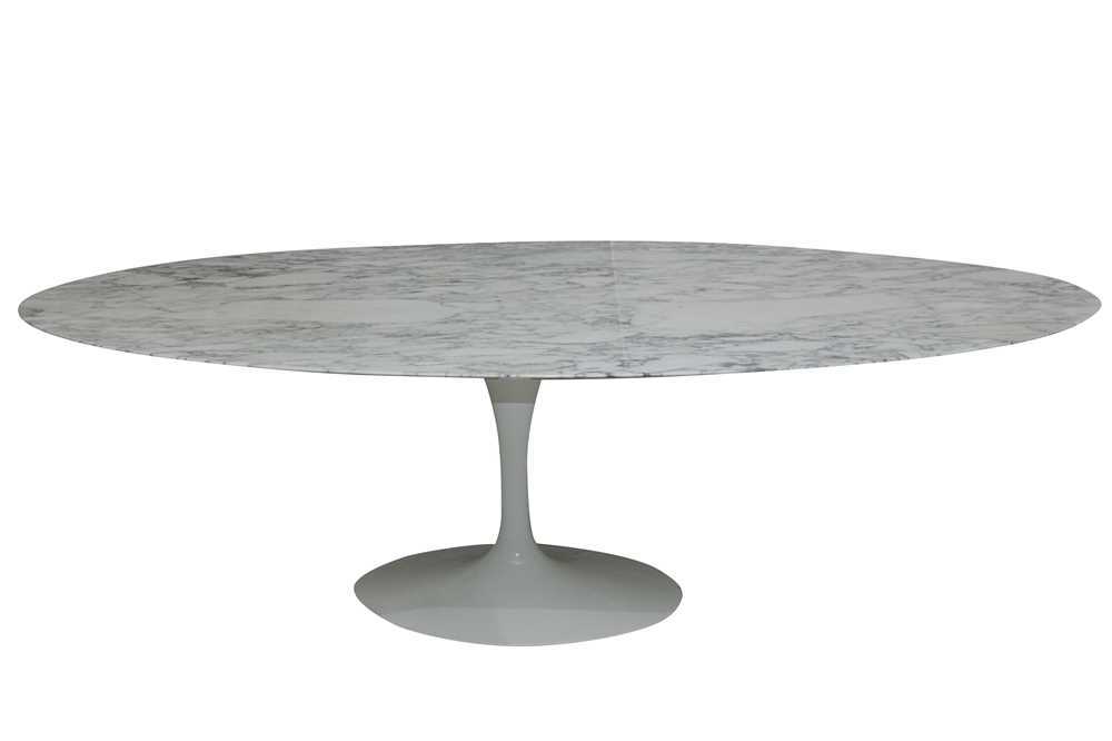 Eero Saarinen (Finnish 1910-1961) for Knoll International, America Large oval tulip dining table, circa 2000s