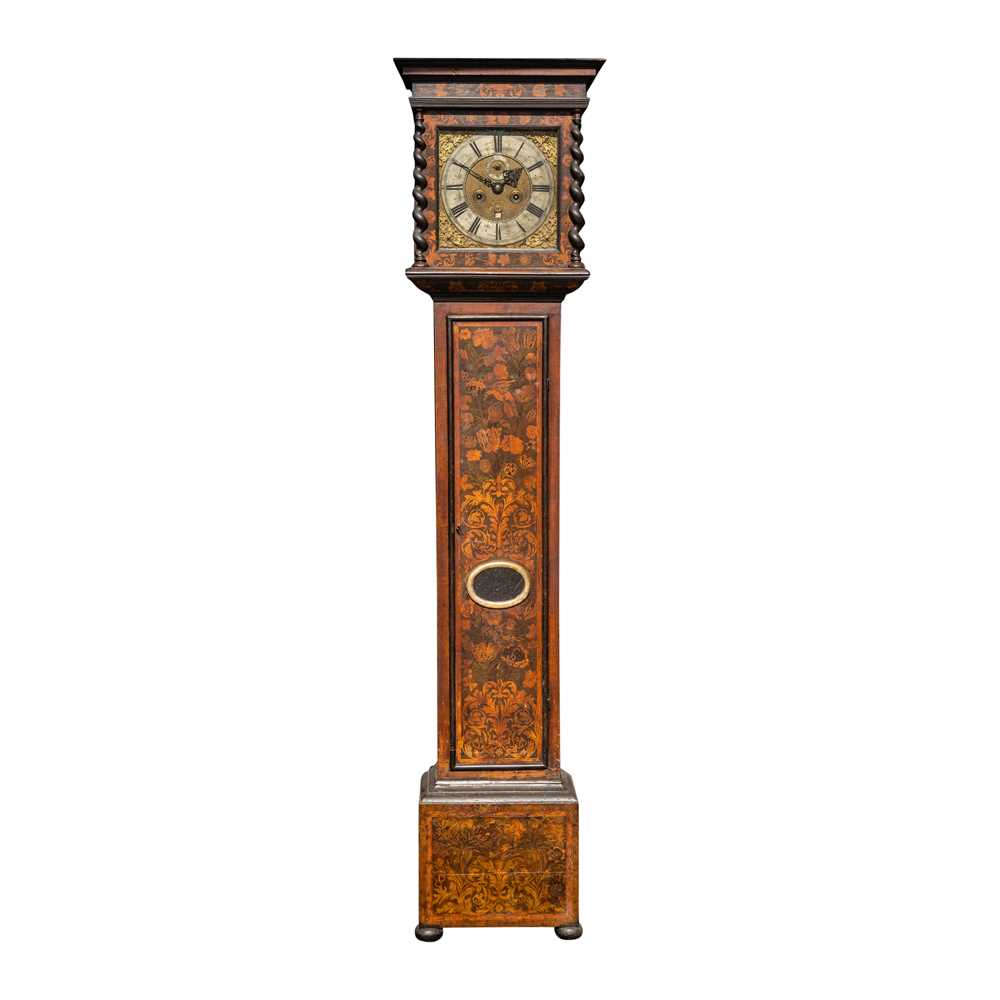 A William III and later walnut and seaweed marquetry longcase clock by John Shaw of Holborn