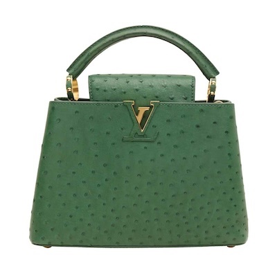 Louis Vuitton Emerald Ostrich Capucines BB