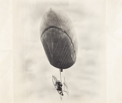Early Aviation Interest c.1908 Herbert Spencer and Cherry Kearton in the Spencer Airship No.II