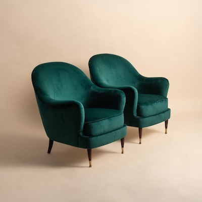 Ico Parisi (Italian 1916-1996) Pair of armchairs