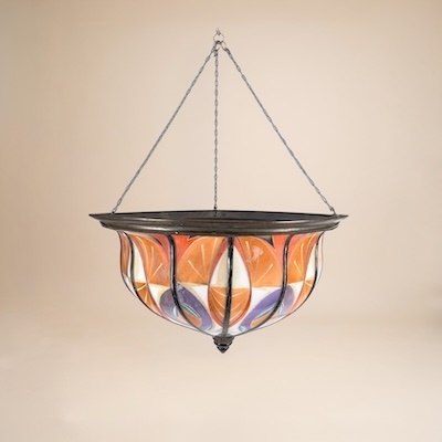 Frits Woltjes (Dutch 1903-1934) for De Nieuwe Honsel Amsterdam School 'Tuschinksi' ceiling light shade, model E344