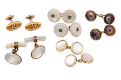 Lot 72 - A group of cufflinks, Including four pairs...