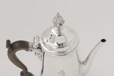 Lot 57 - A George II sterling silver coffee pot, London...