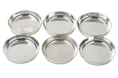 Lot 423 - A set of six Elizabeth II sterling silver...