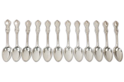 Lot 105 - A set of twelve Victorian sterling silver...