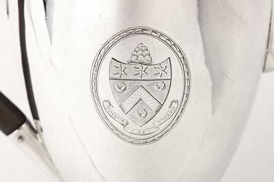 Lot 7 - A George III sterling silver hot water jug,...