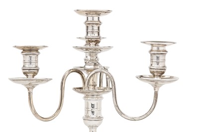 Lot 119 - A George V sterling silver four-light...