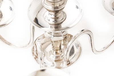 Lot 119 - A George V sterling silver four-light...