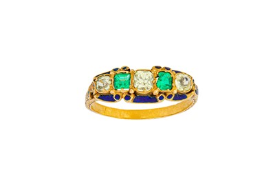 Lot 171 - An enamel and gem-set ring, circa 1835...