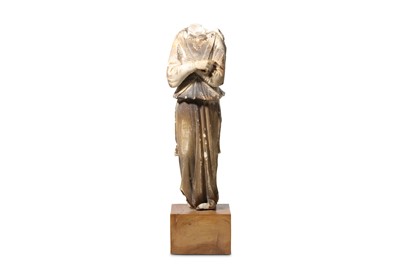 Lot 253 - A SIENESE MARBLE FIGURE OF AN ANGEL, PROBABLY...