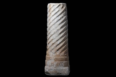 Lot 243 - AN ITALIAN MARBLE SHAFT OF A FLUTED TORTILE...