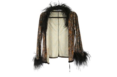 Lot 17 - Dolce and Gabbana Feather Trimmed Jacket,...