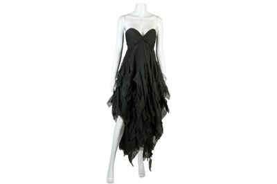 Lot 18 - Oscar de la Renta Black Ball Gown, black silk...