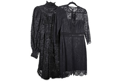 Lot 22 - Two Black Lace Dresses, the first by The...
