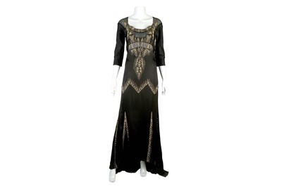Lot 23 - Badgley Mischka Black Embellished Gown, black...