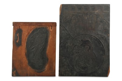 Lot 1087 - TWO PRINTING KEY BLOCKS. 19th Century....