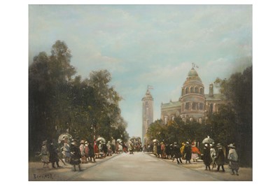 Lot 226 - ANTAL BERKES (HUNGARIAN 1874-1938) Street...