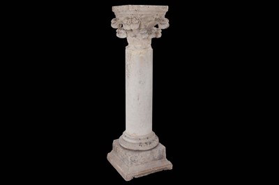 Lot 242 - A FRENCH CARVED STONE COLUMN, POSSIBLY 16TH...