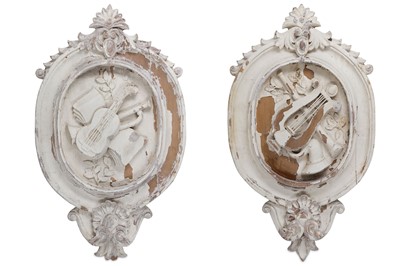 Lot 261 - A PAIR OF NEO-CLASSICAL STYLE CARVED AND...