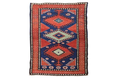 Lot 14 - AN UNUSUAL ANTIQUE KURDISH RUG approx: 4ft.5in....