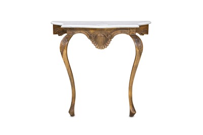 Lot 292 - A French carved beech console table, with a...