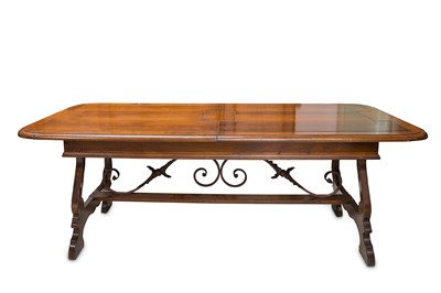 Lot 268 - An Italian cherry wood extending dining table...