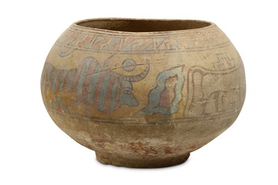 Lot 36 - A LARGE INDUS VALLEY MEHRGARH  POLYCHROME BOWL...