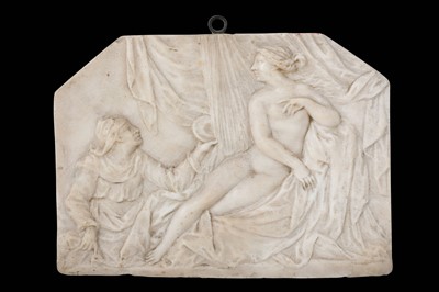 Lot 244 - A LATE 17TH / EARLY 18TH CENTURY WHITE MARBLE...