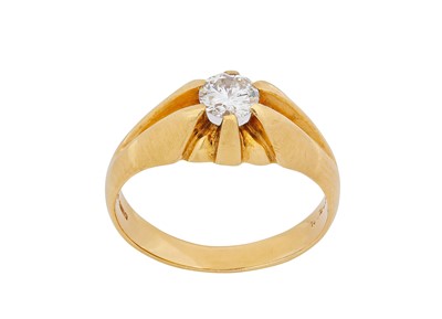 Lot 39 - A diamond single-stone ring The brilliant-cut...