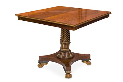 Lot 257 - A Regency style mahogany and parcel gilt...