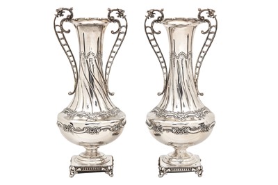 Lot 114 - A pair of 20th century Greek sterling silver...