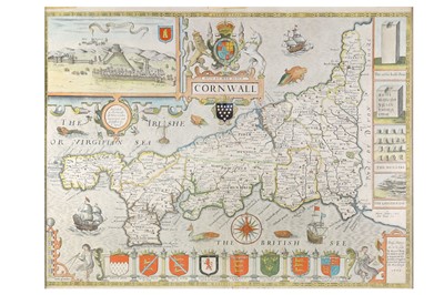 Lot 468 - Speed (John) Cornwall, hand-coloured engraved...