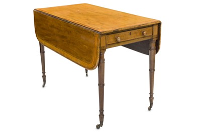 Lot 291 - A Regency Pembroke table, cross banded with...