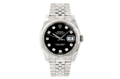 Lot 27 - ROLEX. A MENS STAINLESS STEEL AUTOMATIC...