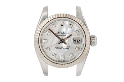 Lot 22 - ROLEX. A LADIES STAINLESS STEEL AUTOMATIC...