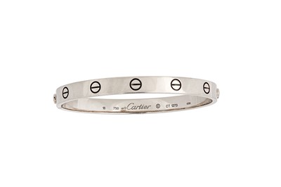 Lot 145 - A white gold 'Love' bracelet, by Cartier The...