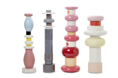 Lot 78 - ETTORE SOTTSASS: Four Totems designed 1988 and...