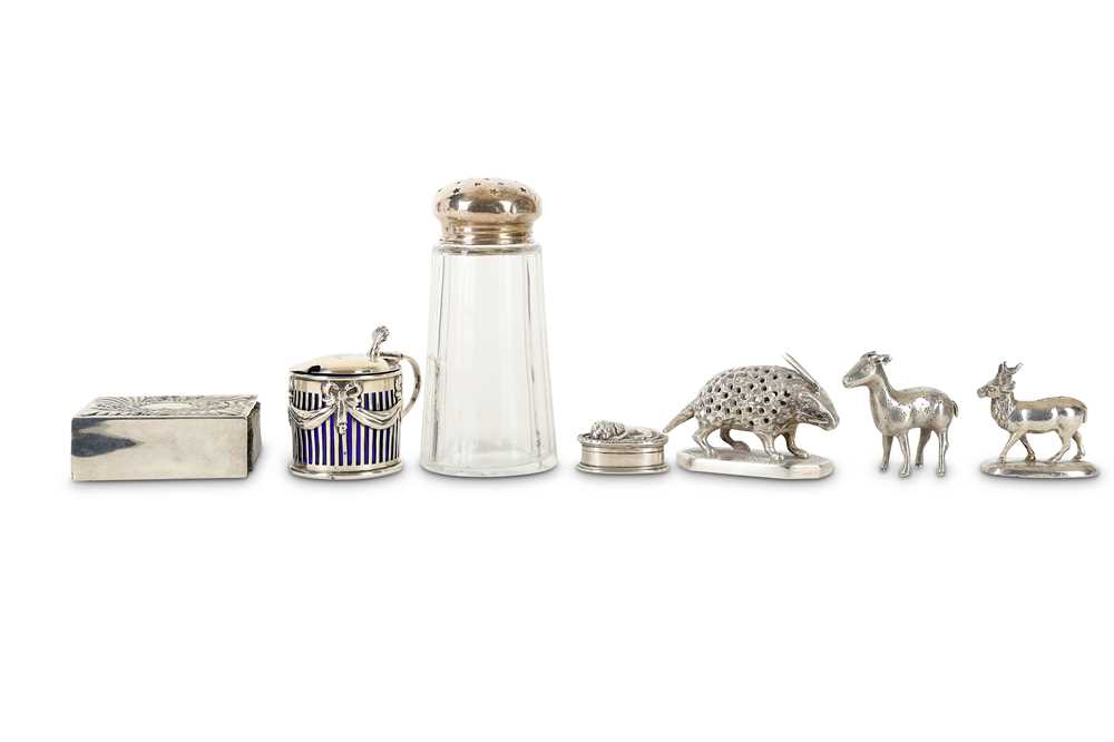 Lot 159 - An Edwardian sterling silver salt, decorated...