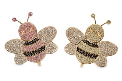 Lot 660 - Kaws x Dior 'Set of Bee Pins/ Brooches' SS19...